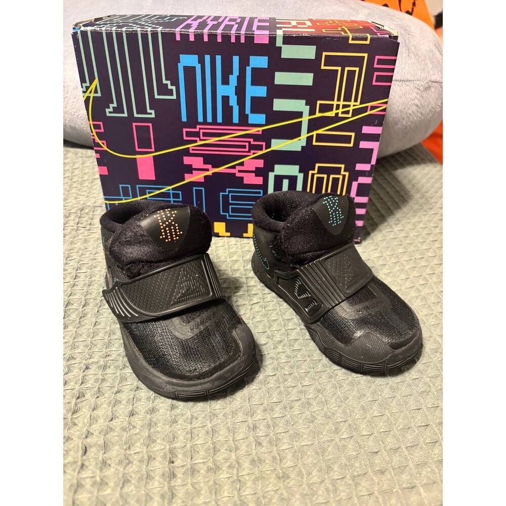 Nike Kyrie 6 Shoes Kids Toddler 5c Black Eleven Shot Clock BQ5601-006